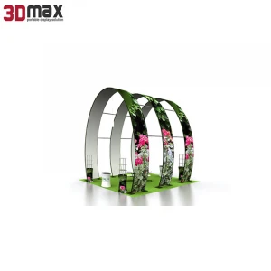 Advertising arch backdrop vivid graphic tension fabric display banner stand for trade show exhibitions