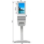 Advertising Kiosk Digital Signage Equipment LCD Display Screens With Auto Sanitizer Hand Wash Machine Dispenser