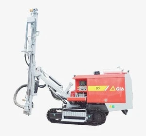 air dth blasting hole mining crawler wagon soil nail hydraulic  drilling rig and dth hammer equipment for cooper copper mine