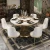 AliGan round marble dining table Nordic luxury Modern and simple small apartment home table Chair combination