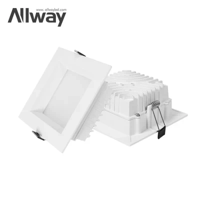 Allway Commercial Wall Washer Down Light Anti Glare Aluminum Recessed Dimming LED Slim Square Downlight