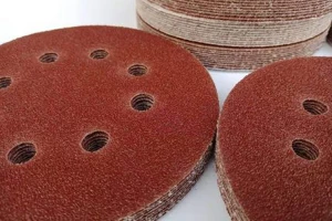 alumina oxide red color 5inch coated abrasive sand disc sandpaper discs