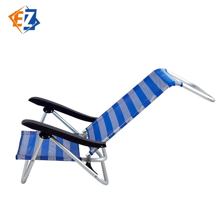 Aluminium Folding Recling Lightweight Beach Chair with Armrest