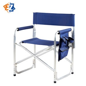 Aluminium Oversized  Camping Full Back Folding Director&#39;s Chair with Storage Bag and Side Table