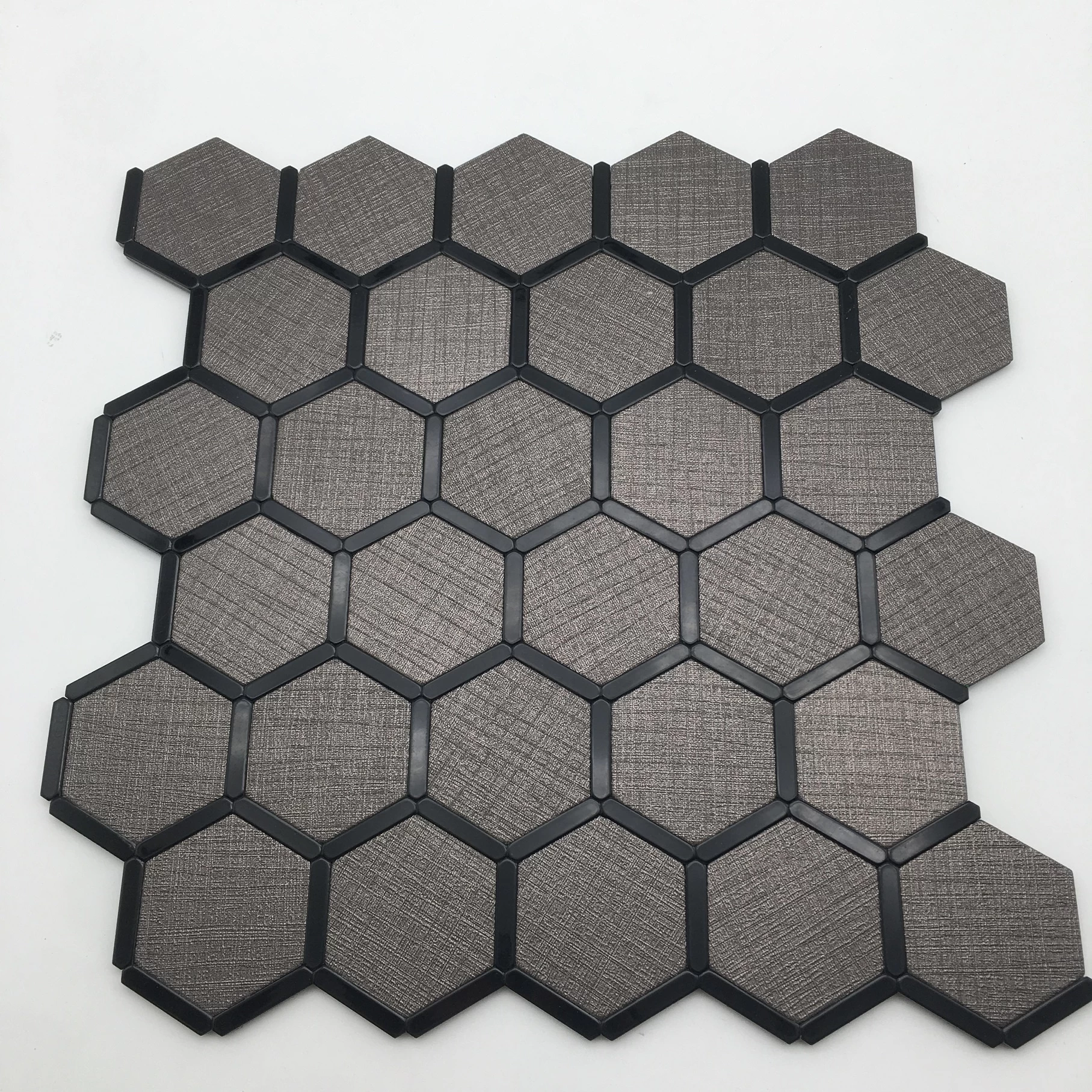 Aluminum Backsplash Tiles Metal Tile Peel and Stick Self Adhesive Wall Tile DIY Waterproof Home Decor