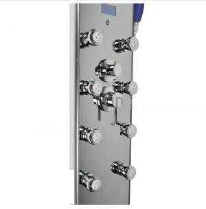 Aluminum composite spa shower panel tower with rainfall shower head