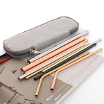 Amazon best seller wholesale rainbow colorful stainless steel reusable metal drinking straw