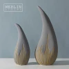 Amazon Hot Grey Ceramic &amp; Porcelain Vases for Home Decor Modern Jarrones Morandi Nordic Vase Keramik Deko Decorative Flower Vase