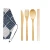 Import Amazon hot sales Camping traveling portable bamboo tableware with bag.bamboo cutlery. from China