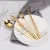 Import Amazon hot sell Korean Style 304 stainless steel cutlery set gold-plated solid rose gold flatware chopsticks knife fork spoon from China