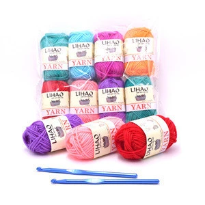 Amazon Supplier OEM 4ply acrylic hand craft yarn for hand knitting