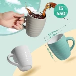 Amazons best-selling ceramic coffee cup, high-quality thread colored glaze mug with customized logo