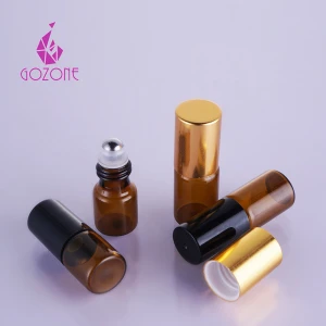 Amber Mini Roll-On 2Ml 3Ml Wholesale Luxury Refilable Multi Use Travel Perfume Oil Bottles With Roll On Refill