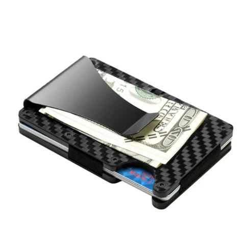 Anti Thief Rfid Blocking ID Credit Card Holder Wallet Slim Business Cash Bank Card Holder Leather Metal Wallet cardholder
