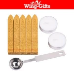 Antique Sealing Wax Sticks Set without Wicks Retro Spoon and Candles for Retro Vintage Wax Seal Stamp