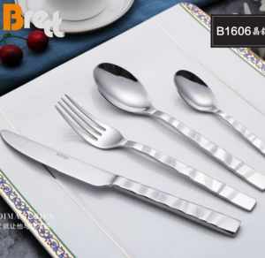 Antique Wedding Hotel Restaurant Stainless Steel Flatware Gold Cutlery