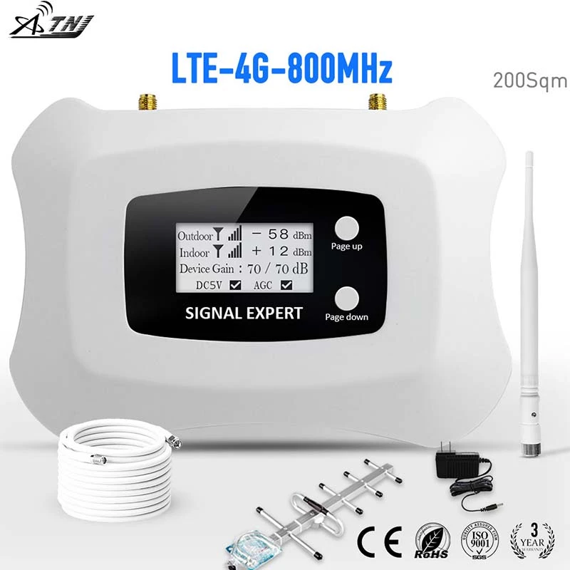 ATNJ New Smart LTE 4G signal booster 800mhz mobile signal repeater specially for Europe area