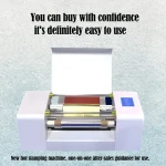 Automatic hot foil stamping machine foil machine for paper, plastic, leather, and fabric.