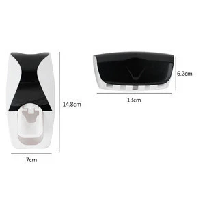 Automatic toothpaste dispenser set toothbrush holder wall-mounted bathroom toiletries hotel&#39;s neat decor