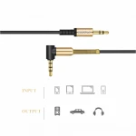 aux cable 3.5 mm audio video cables 1M Male to Male 3-pole 3.5 mm jack to jack audio cable