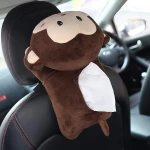 B691 Cartoon Animal Paper Holder Car Monkey Tissue Boxes Cute Monkey Toys
