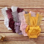 Baby Clothes Newborn clothing girl Jumpsuits Plain  cotton Baby Romper in Bulk Sale