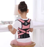 Back Posture Corrector for Kids and Teens, Adjustable Upper Back Brace Clavicle Support Brace with Soft Shoulder Pads and Elasti