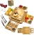 Import Bamboo Wood Charcuterie Board New Cheese Board and Knife sets with 4 Slide-Out Removable Drawers from China