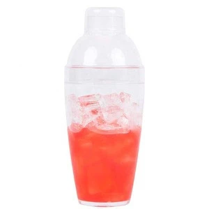 Barware Household Reusable 12oz Plastic Cocktail Shake Wine Shaker Drink Mixer