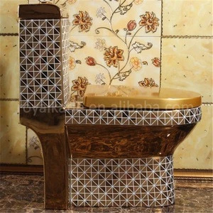 Bathroom furniture gold chinese jingdezhen ceramic toilet bowl