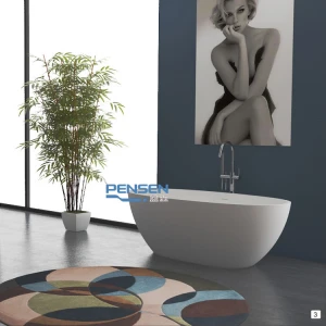 Bathrooms Free standing composite stone resin bath tub / solid surface bathtub
