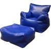 Bean Bag Chair and Ottoman Set, Multiple Colors