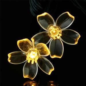 Beautiful Sakura Solar 60 LED Light String 11M Blossom Christmas Outdoor Decorative Christmas Lights with 8 Modes