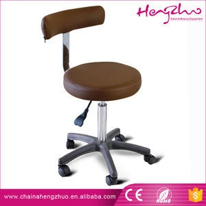 Beauty Parlor Hydraulic Pedicure Stool Adjustable Gas Lift Barber Chair with wheels