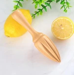 Beech Lemon Juicer Manually Wooden Lemon Squeezer Orange Citrus Juice Extractor Lemon Reamer Without Lacquer Wax