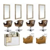 BeiQi high quality salon furniture styling barber chairs euqiment gold