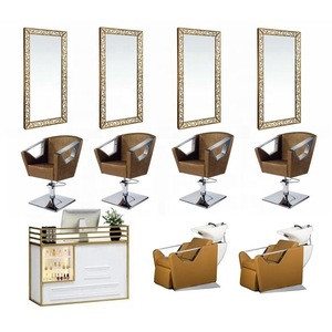 BeiQi high quality salon furniture styling barber chairs euqiment gold