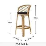 Best Seller Rattan Designer Nordic High Dining Chair Accent Dining Chair Luxury Dining Chair Home Furnishings