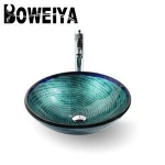 Best Selling Products China Blue Bathroom Ware Hand Wash Basin With Stand Price