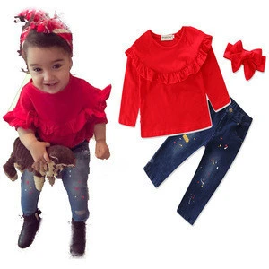 Best Selling Spring Fall Children Costumes Clothes Designer Baby Clothes Girl Clothing Sets New Fashion Kids Boutique Outfits