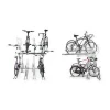 Bicycle rack storage stand factory industrial 4-16 bikes large capacity two layer bike rack