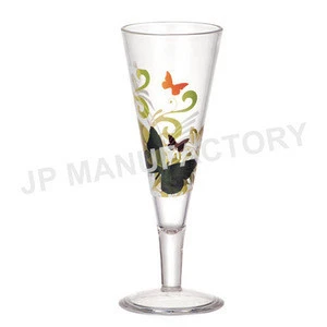 Big 280ml 9oz Champagne Glasses Wholesale Polycarbonate Flute Glass Clear Champagne Glasses Plastic