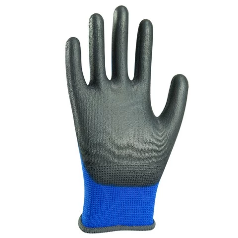 Black PU Gloves Mechanic Electronic Work Suit PU Glove Safety Glove