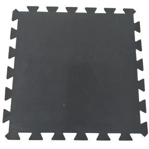 black solid heavy duty gym  rubber  protective flooring