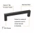 Import Black  Stainless Steel  Cabinet Handle 128mm Square Furniture Hardware handle pulls from China