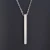 Import Blank Simple Personalized Tricolor Copper Engraved Vertical Bar pendant Necklace jewelry from China