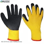 Blue Latex Work Safety Gloves for Construction safety use