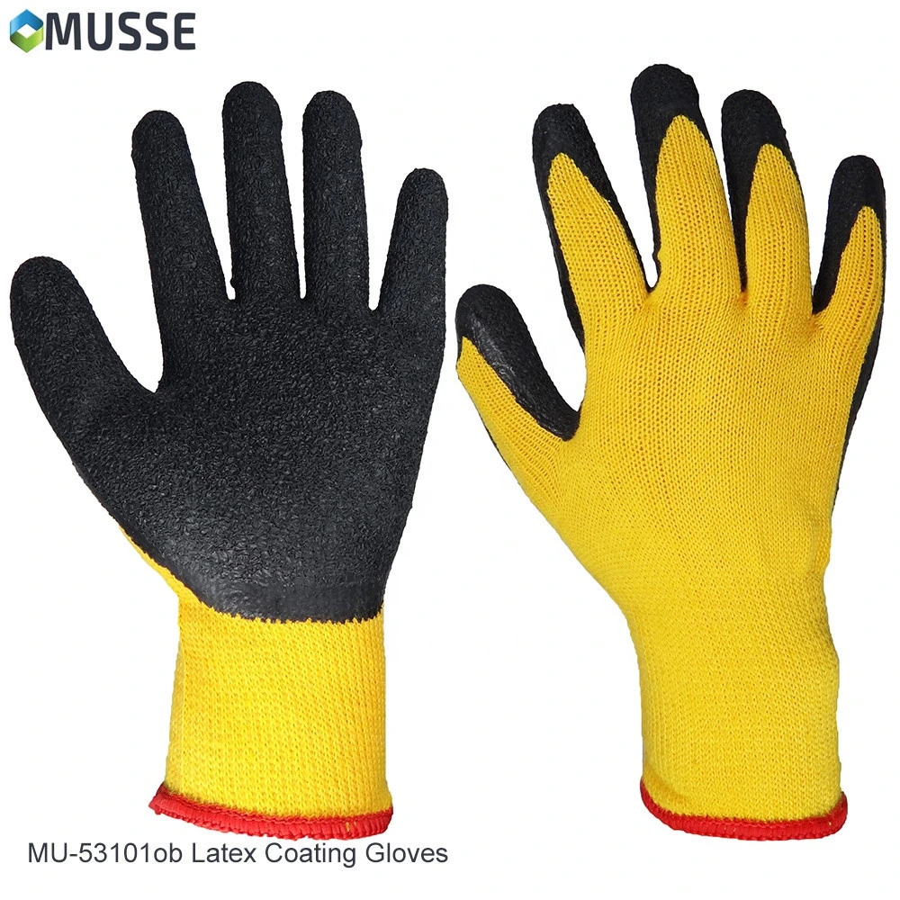 Blue Latex Work Safety Gloves for Construction safety use