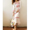 Bohemia Embroidery Women Dress Latest Summer Popular Holiday Beach Dress Ladies Simple Casual Loose Skirt STb-0409