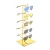 Import Boutique stainless steel sunglasses display stand 5-layer golden glasses display from China